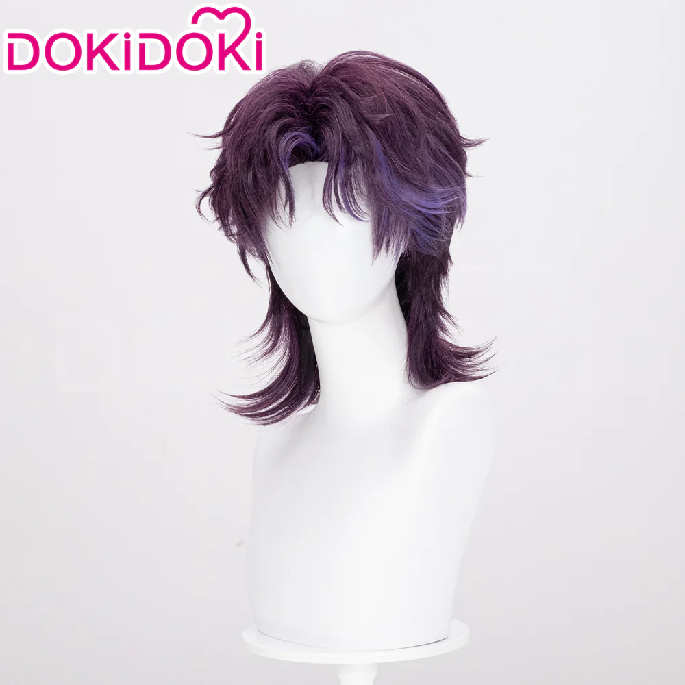 【Partially Ready For Ship】DokiDoki Game Love and Deepspace Cosplay Rafayel Wig / Ear Clip /  Necklace  Short Purple Hair Mullet Tidal Surge - Image 15