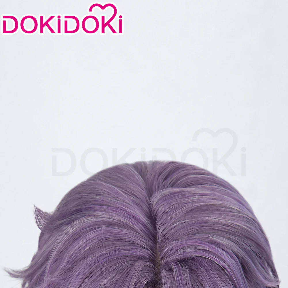 【Partially Ready For Ship】DokiDoki Game Love and Deepspace Cosplay Rafayel Wig / Ear Clip /  Necklace  Short Purple Hair Mullet Tidal Surge - Image 5