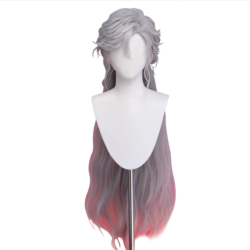 【Normal Ver Ready For Ship】【Front Lace】DokiDoki Game Love and Deepspace Cosplay Sylus Wig Long Curly Silver Hair Silverwing Fiend - Image 8