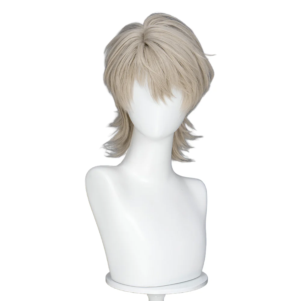 【Partially Ready For Ship】DokiDoki Game Love And Deepspace Cosplay Xavier Wig / Rabbit Ears/ Brooch Headband / Crown Short Straight Linen Hair Mullet Sleepless Night Fallen Crown Lustrefall King of Darknight - Image 10