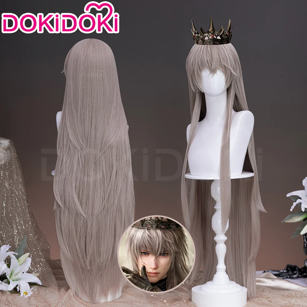 【Partially Ready For Ship】DokiDoki Game Love And Deepspace Cosplay Xavier Wig / Rabbit Ears/ Brooch Headband / Crown Short Straight Linen Hair Mullet Sleepless Night Fallen Crown Lustrefall King of Darknight - Image 12