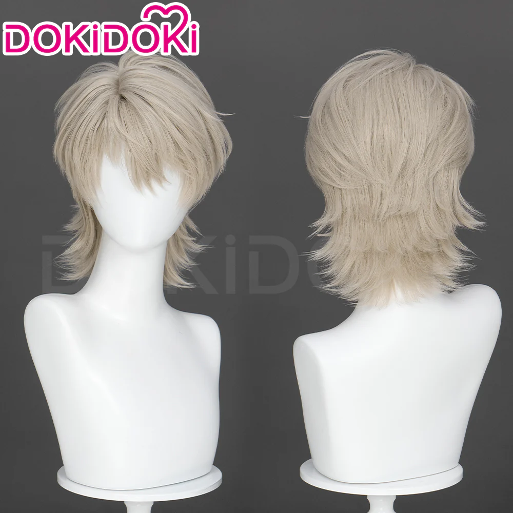 【Partially Ready For Ship】DokiDoki Game Love And Deepspace Cosplay Xavier Wig / Rabbit Ears/ Brooch Headband / Crown Short Straight Linen Hair Mullet Sleepless Night Fallen Crown Lustrefall King of Darknight - Image 6