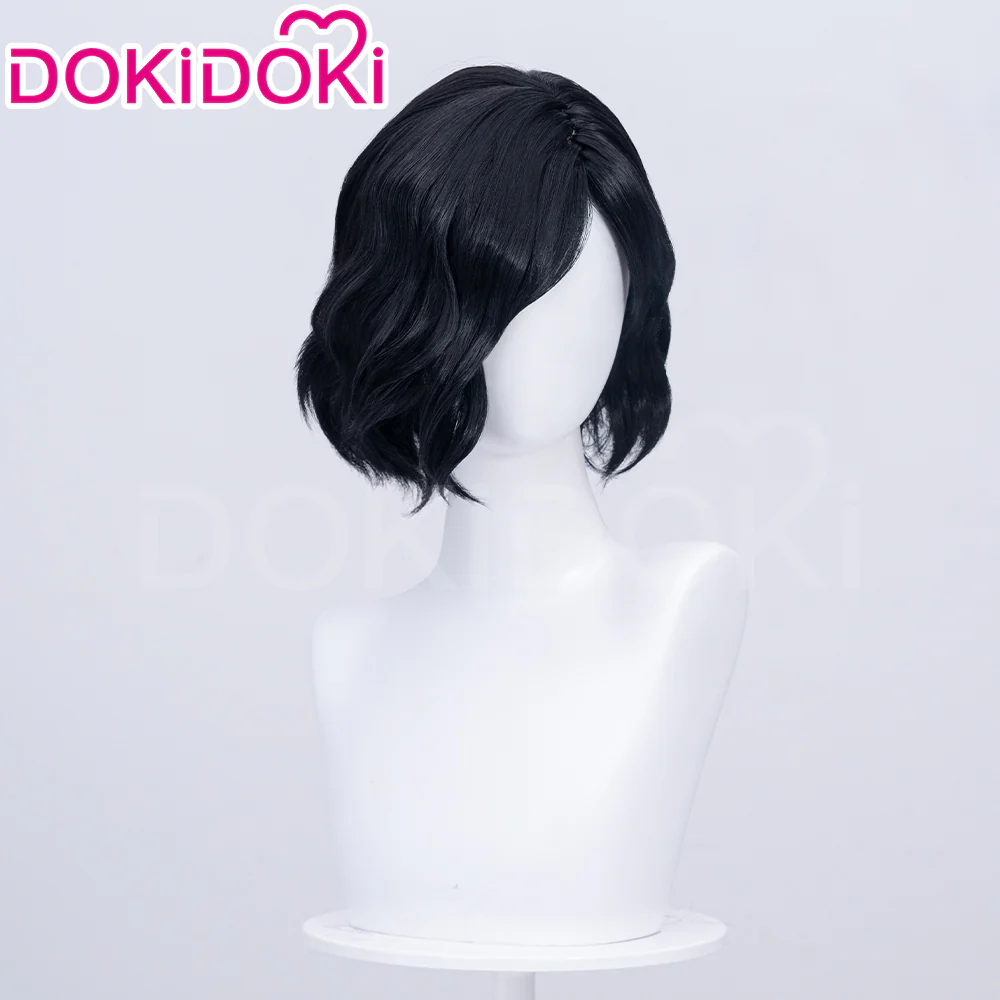 【Ready For Ship】DokiDoki Game Men Cosplay Wig Short Curly Black Hair - Image 3