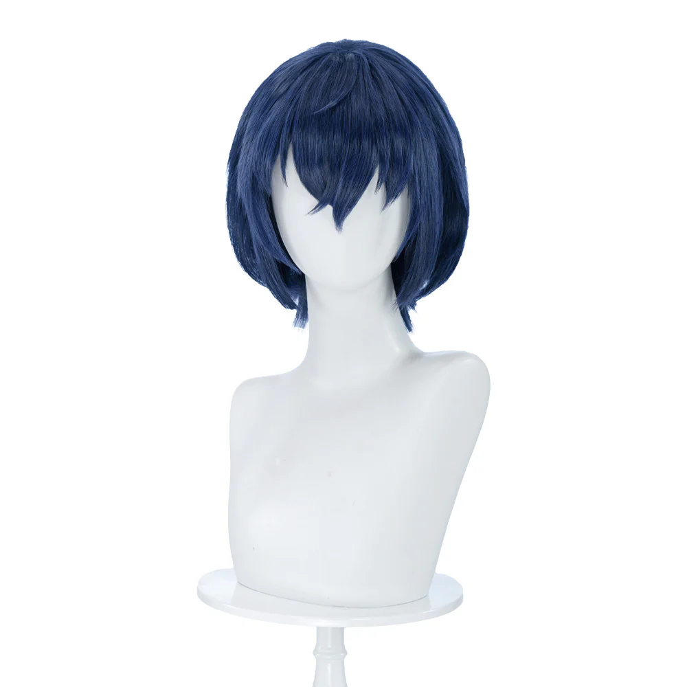 【Ready For Ship】Dokidoki Game Metaphor: ReFantazio Cosplay Main Character Wig Short Straight Blue Hair - Image 2