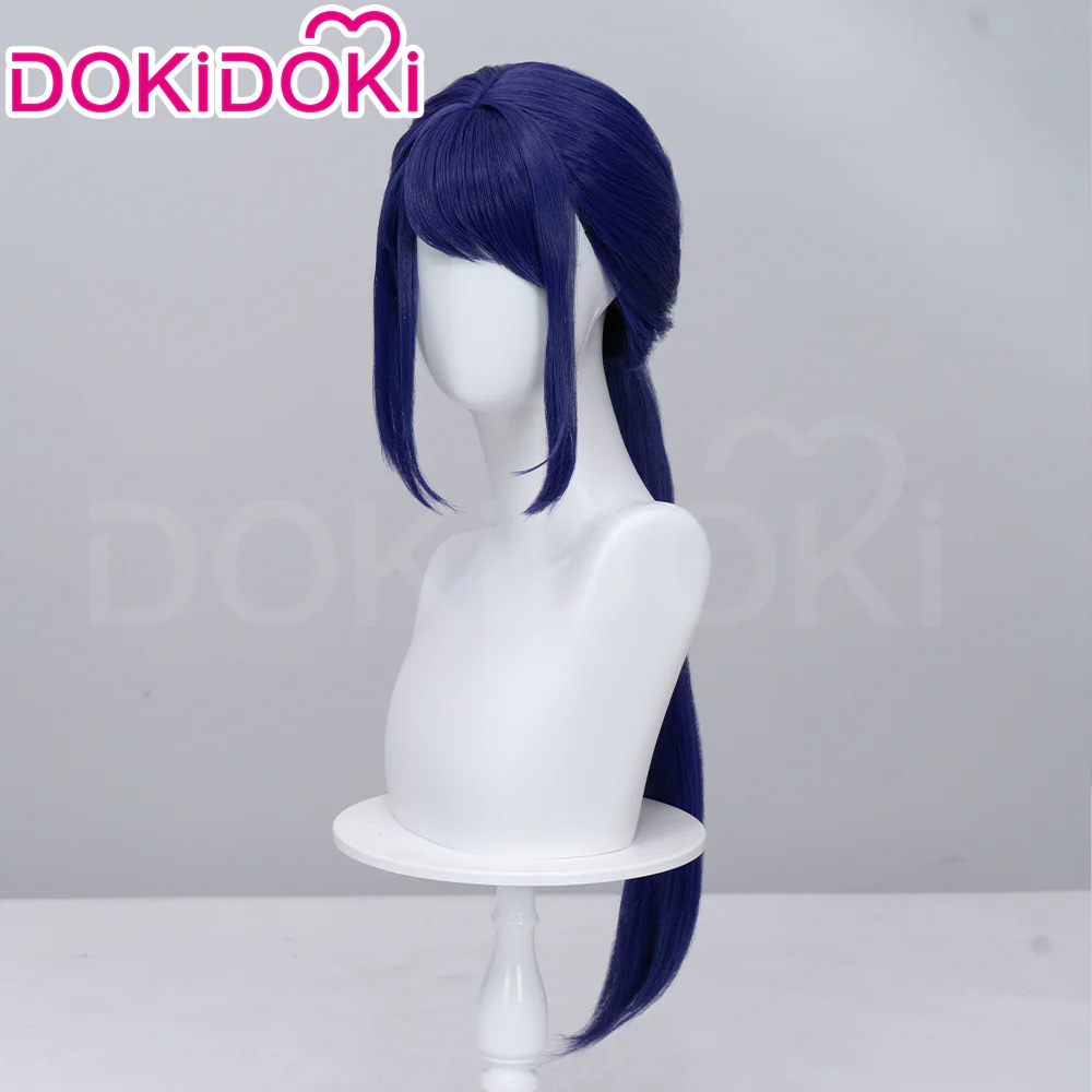 【Partially Ready For Ship】DokiDoki Game MiSide Cosplay Mita Wig / Scrunchies / Hairband / Hair Clips / Hat Long Curly Dark Purple Hair Twin Ponytails - Image 15