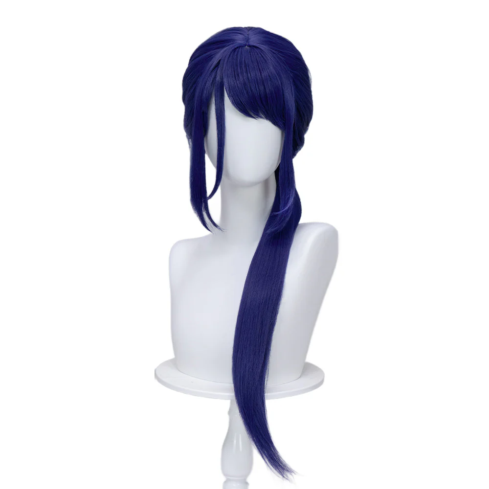 【Partially Ready For Ship】DokiDoki Game MiSide Cosplay Mita Wig / Scrunchies / Hairband / Hair Clips / Hat Long Curly Dark Purple Hair Twin Ponytails - Image 17