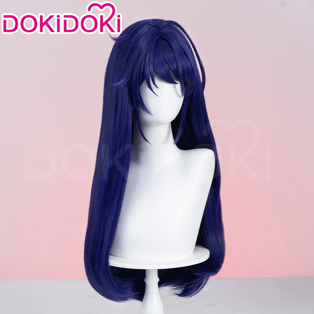 【Partially Ready For Ship】DokiDoki Game MiSide Cosplay Mita Wig / Scrunchies / Hairband / Hair Clips / Hat Long Curly Dark Purple Hair Twin Ponytails - Image 19