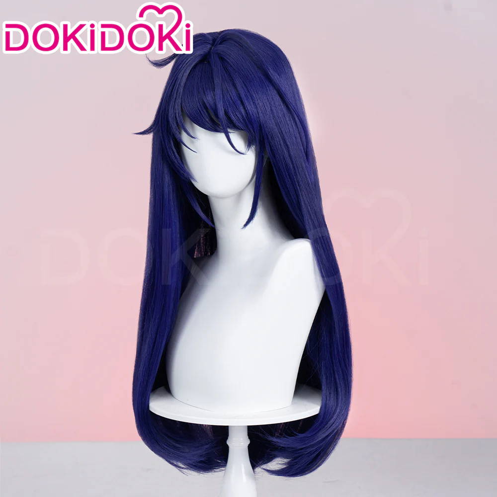 【Partially Ready For Ship】DokiDoki Game MiSide Cosplay Mita Wig / Scrunchies / Hairband / Hair Clips / Hat Long Curly Dark Purple Hair Twin Ponytails - Image 20