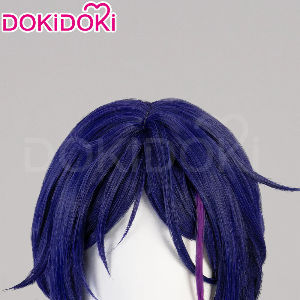 【Partially Ready For Ship】DokiDoki Game MiSide Cosplay Mita Wig / Scrunchies / Hairband / Hair Clips / Hat Long Curly Dark Purple Hair Twin Ponytails - Image 6