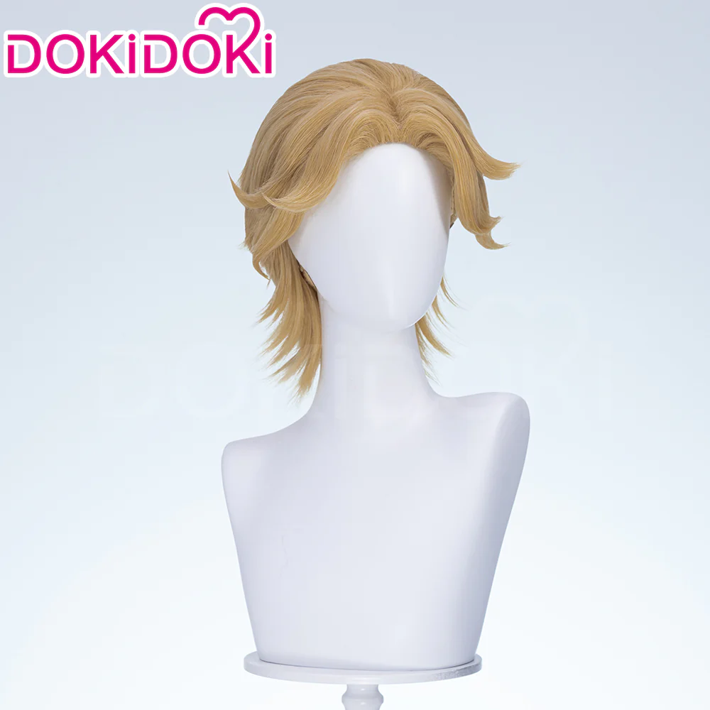 【Ready For Ship】DokiDoki Game Mouthwashing Cosplay Curly Wig Short Curly Light Brown Hair - Image 2