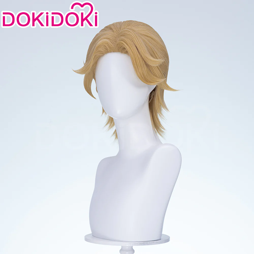 【Ready For Ship】DokiDoki Game Mouthwashing Cosplay Curly Wig Short Curly Light Brown Hair - Image 3