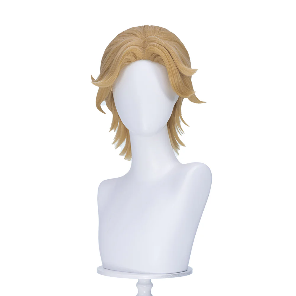 【Ready For Ship】DokiDoki Game Mouthwashing Cosplay Curly Wig Short Curly Light Brown Hair - Image 5