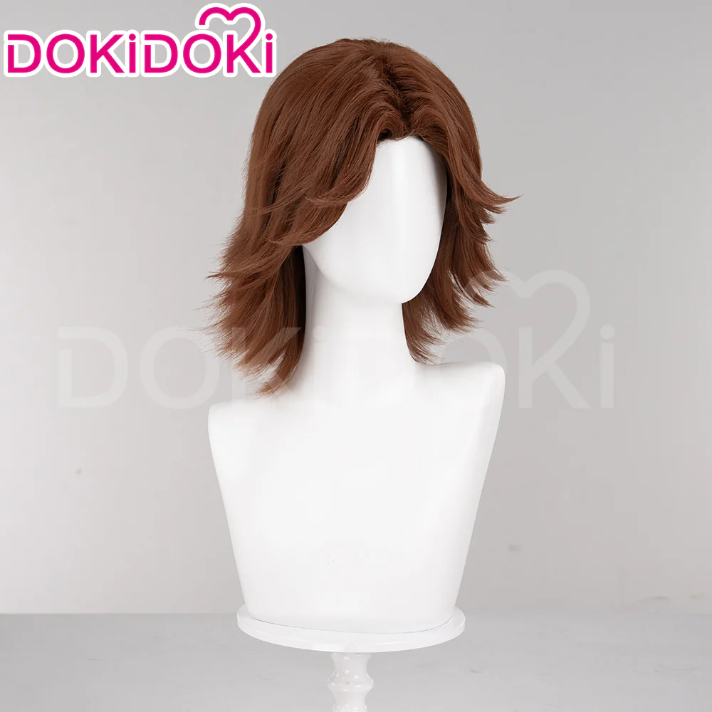 【Ready For Ship】DokiDoki Game Mouthwashing Cosplay Daisuke Wig Short Straight Middle Part Brown Hair - Image 2