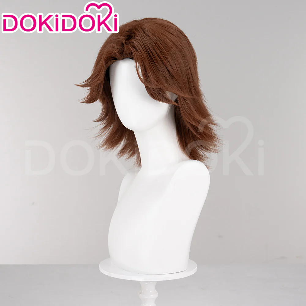 【Ready For Ship】DokiDoki Game Mouthwashing Cosplay Daisuke Wig Short Straight Middle Part Brown Hair - Image 3