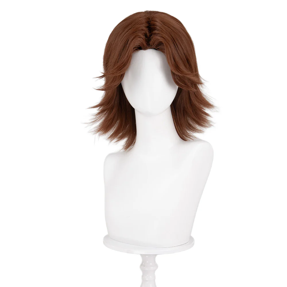 【Ready For Ship】DokiDoki Game Mouthwashing Cosplay Daisuke Wig Short Straight Middle Part Brown Hair - Image 5