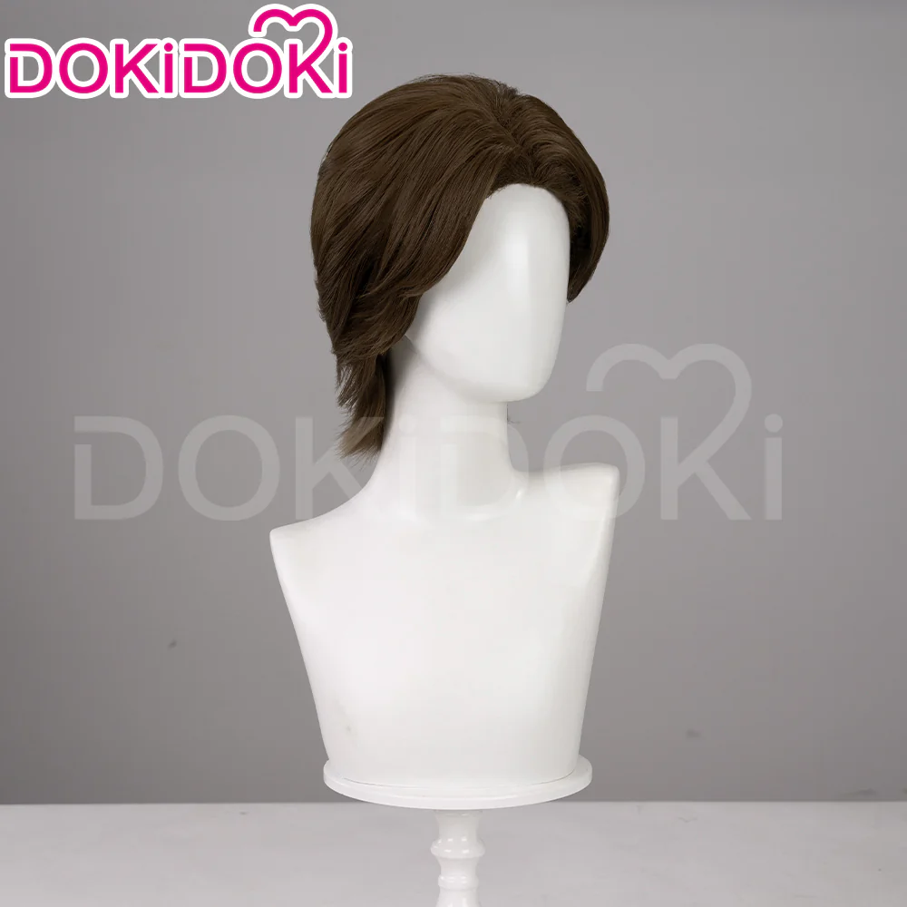【Ready For Ship】DokiDoki Game Mouthwashing Cosplay Jimmy Wig Short Straight Brown Hair - Image 3