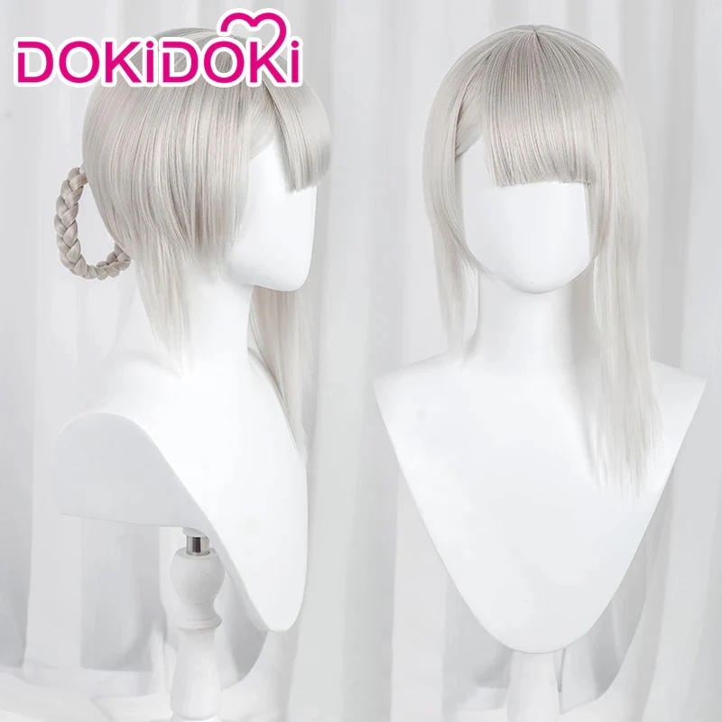 【Ready For Ship】DokiDoki Game Cosplay Wig Women Long Silver Hair