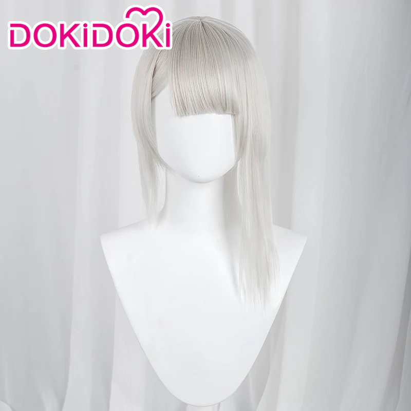 【Ready For Ship】DokiDoki Game Cosplay Wig Women Long Silver Hair - Image 2