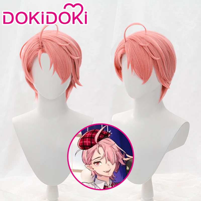 【Ready For Ship】DokiDoki Game Nu: Carnival Cosplay Aster Cosplay Wig Pink Short Hair