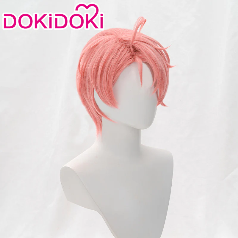 【Ready For Ship】DokiDoki Game Nu: Carnival Cosplay Aster Cosplay Wig Pink Short Hair - Image 2