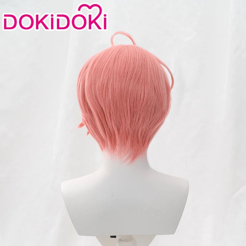 【Ready For Ship】DokiDoki Game Nu: Carnival Cosplay Aster Cosplay Wig Pink Short Hair - Image 3