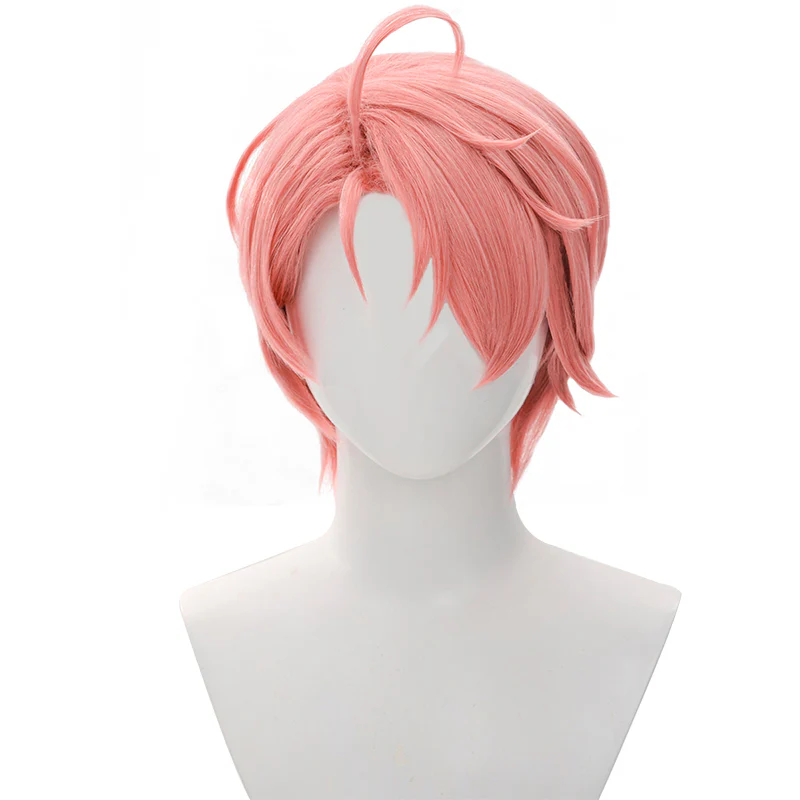 【Ready For Ship】DokiDoki Game Nu: Carnival Cosplay Aster Cosplay Wig Pink Short Hair - Image 5
