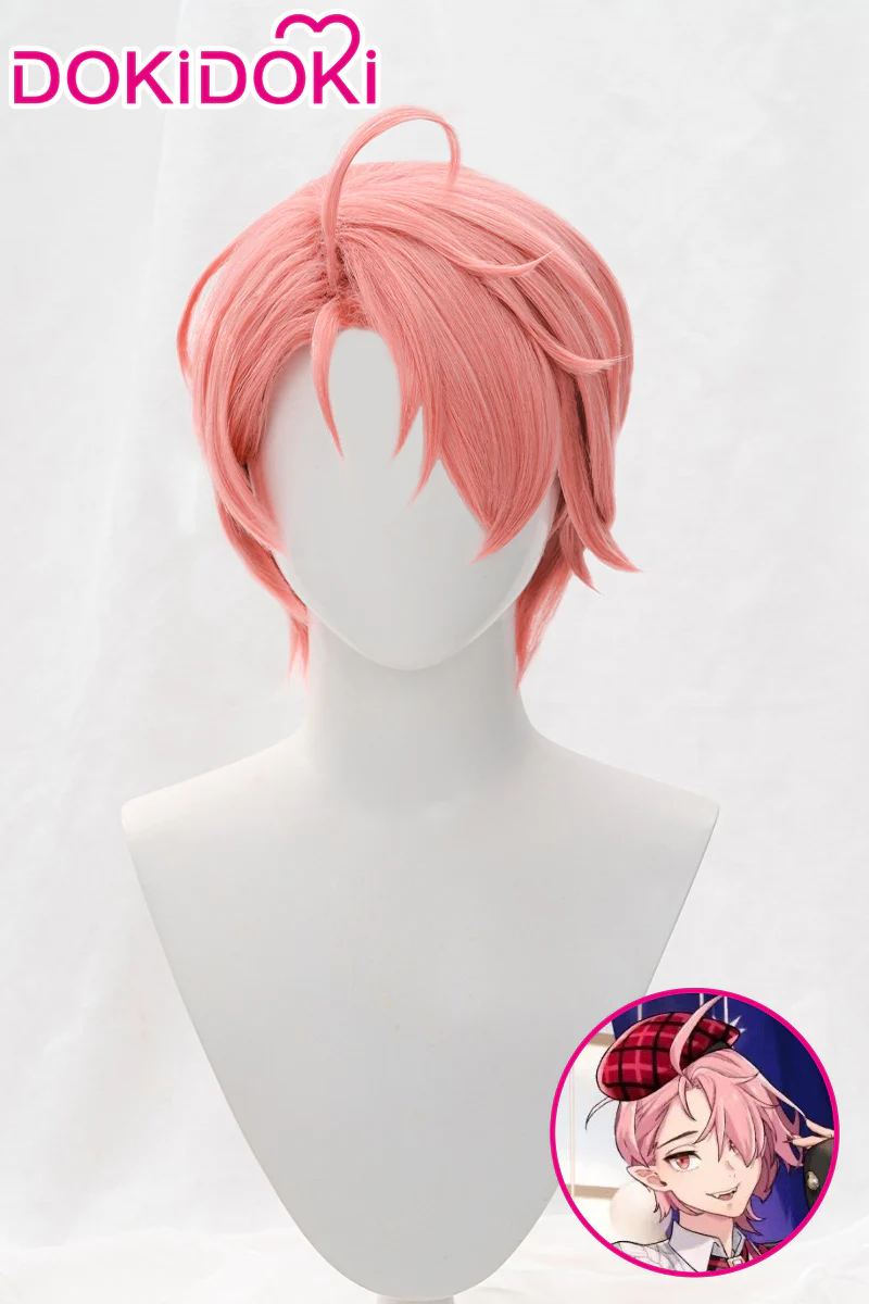 【Ready For Ship】DokiDoki Game Nu: Carnival Cosplay Aster Cosplay Wig Pink Short Hair - Image 6