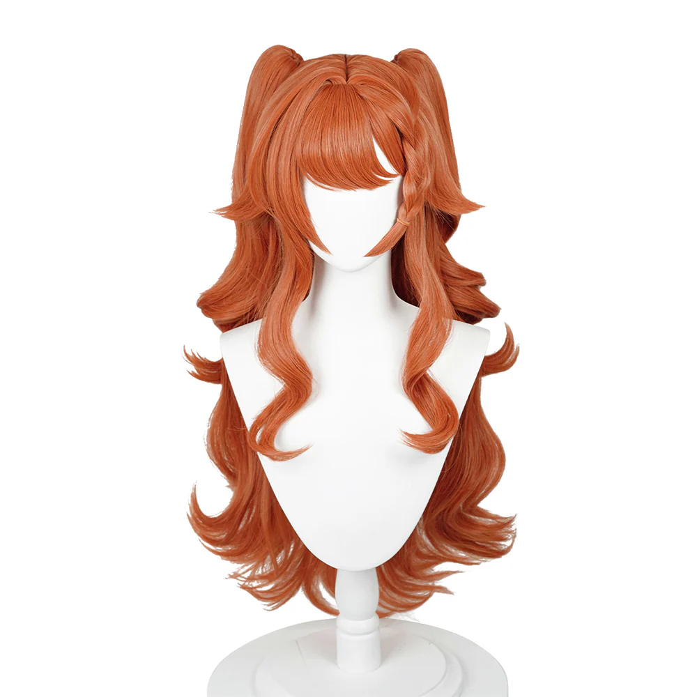 DokiDoki Game Reverse:1999 Cosplay Sonetto Wig Long Curly Orange Hair - Image 4