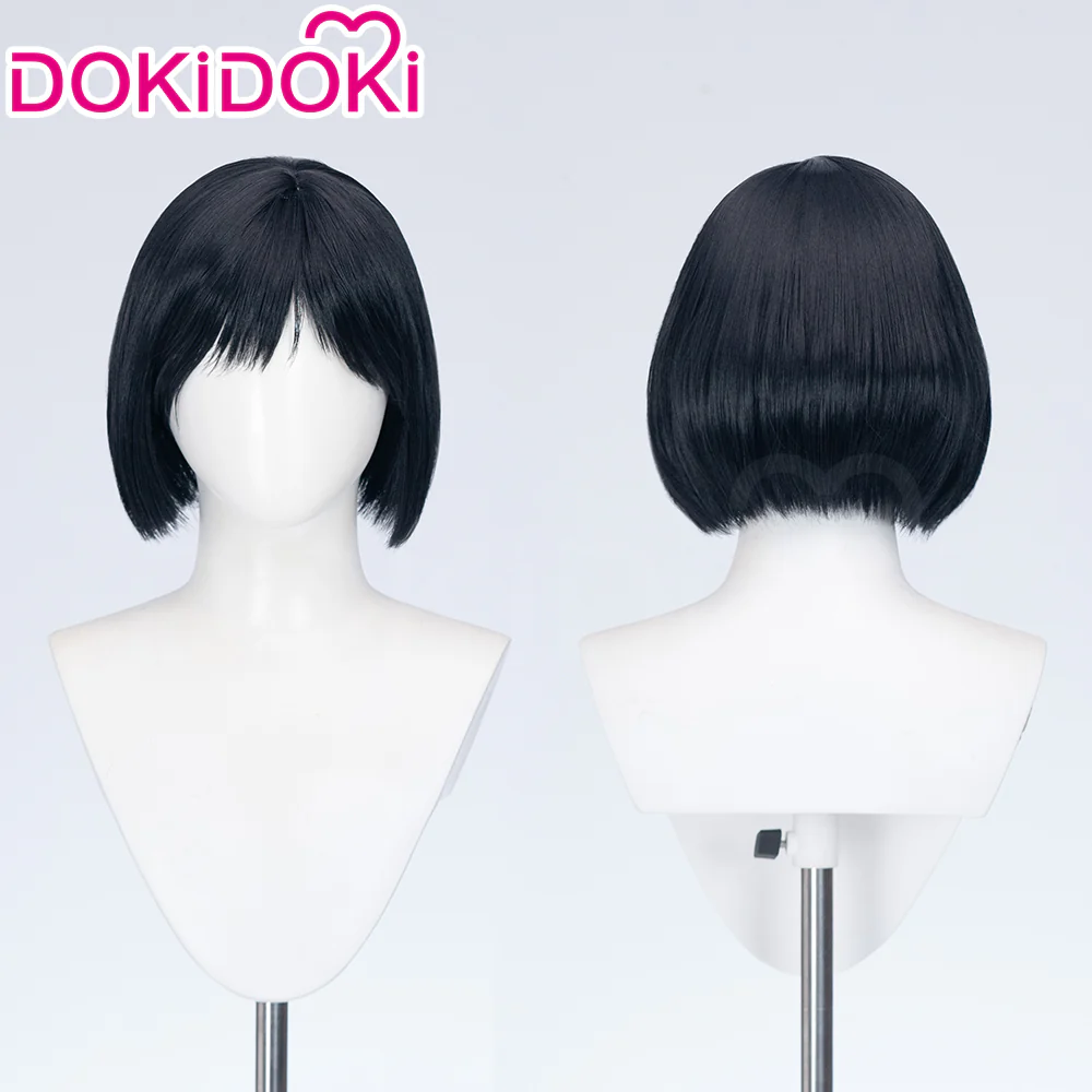 【Ready For Ship】DokiDoki Gam Cosplay Wig / Tattoo / Mask Short Straight Black Hair - Image 2