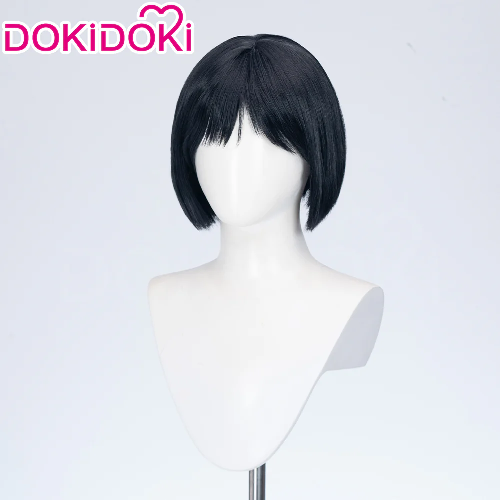 【Ready For Ship】DokiDoki Gam Cosplay Wig / Tattoo / Mask Short Straight Black Hair - Image 3