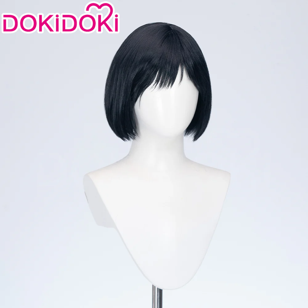 【Ready For Ship】DokiDoki Gam Cosplay Wig / Tattoo / Mask Short Straight Black Hair - Image 4