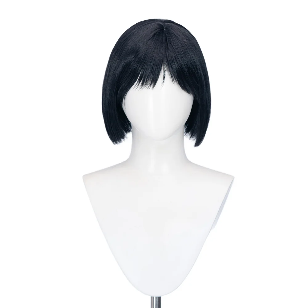 【Ready For Ship】DokiDoki Gam Cosplay Wig / Tattoo / Mask Short Straight Black Hair - Image 6