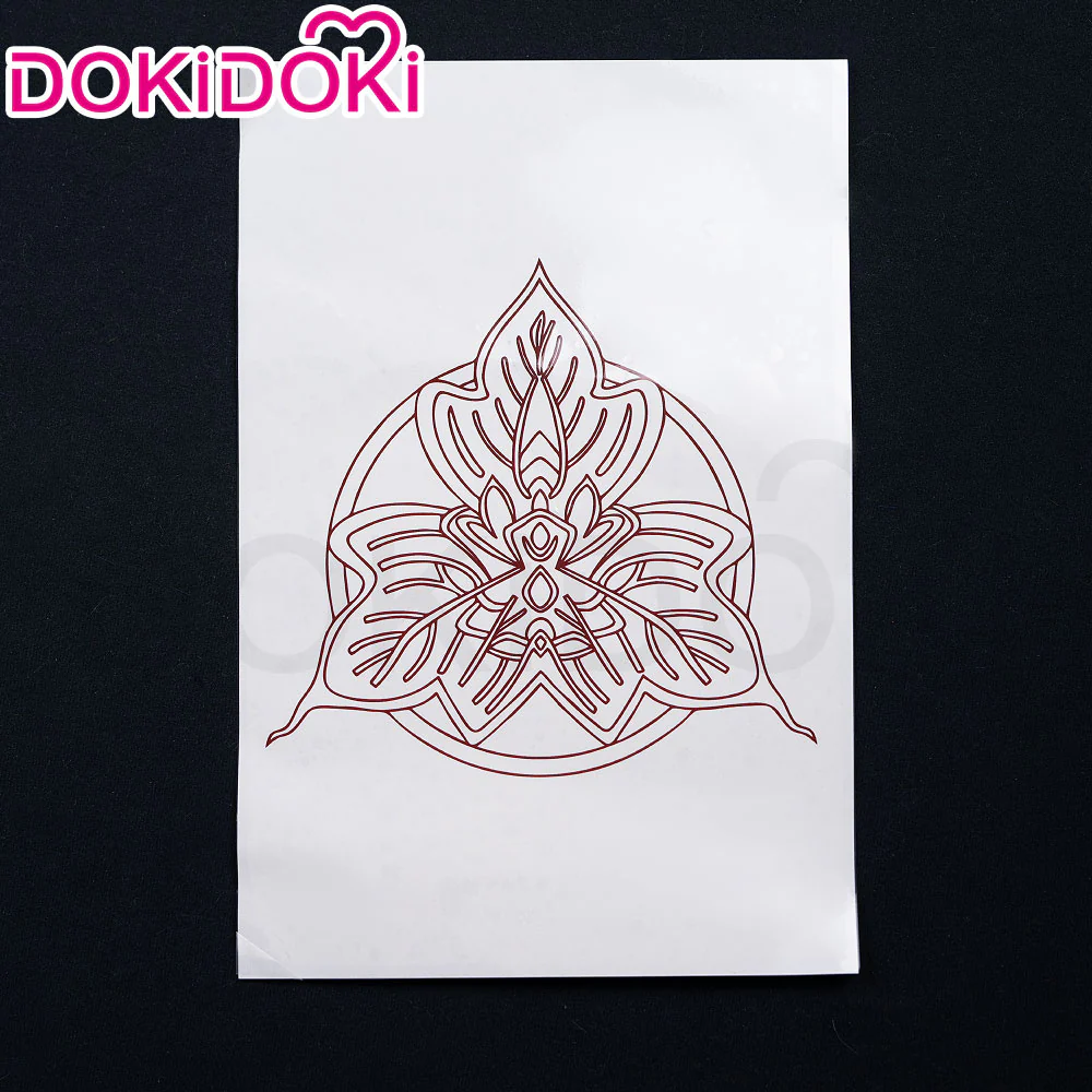 【Ready For Ship】DokiDoki Gam Cosplay Wig / Tattoo / Mask Short Straight Black Hair - Image 7