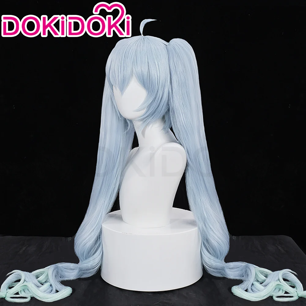 【Ready For Ship】DokiDoki Game Snow Wig Long Blue Hair - Image 2