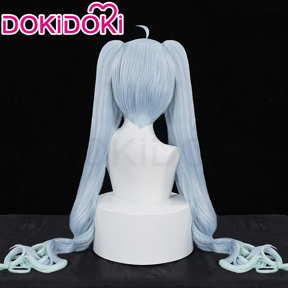 【Ready For Ship】DokiDoki Game Snow Wig Long Blue Hair - Image 3