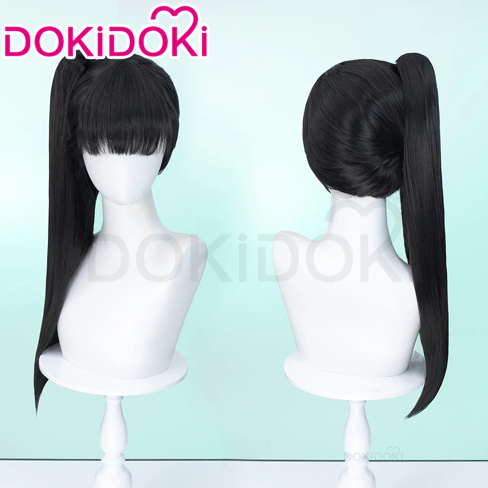 【Ready For Ship】DokiDoki Game Stellar Blade Cosplay Eve Wig Long Straight Black Ponytail Hair Hayato Suo