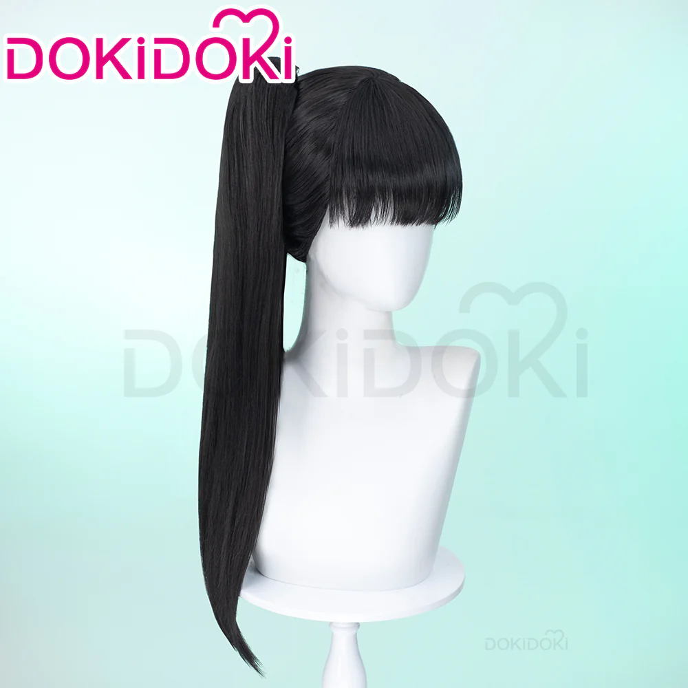 【Ready For Ship】DokiDoki Game Stellar Blade Cosplay Eve Wig Long Straight Black Ponytail Hair Hayato Suo - Image 2