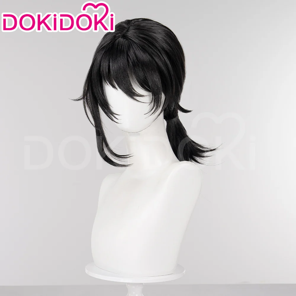 【Ready For Ship】DokiDoki Game Tou Qi Cosplay Dr. Mo Wig Black Short Wig Touqi - Image 2