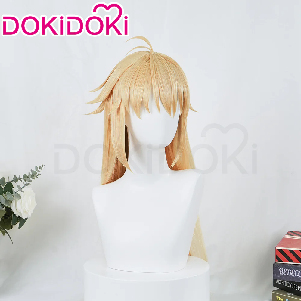 【Ready For Ship】DokiDoki Game Tsukihime Cosplay Arcueid Brunestud Wig Long Straight Linen Hair - Image 3