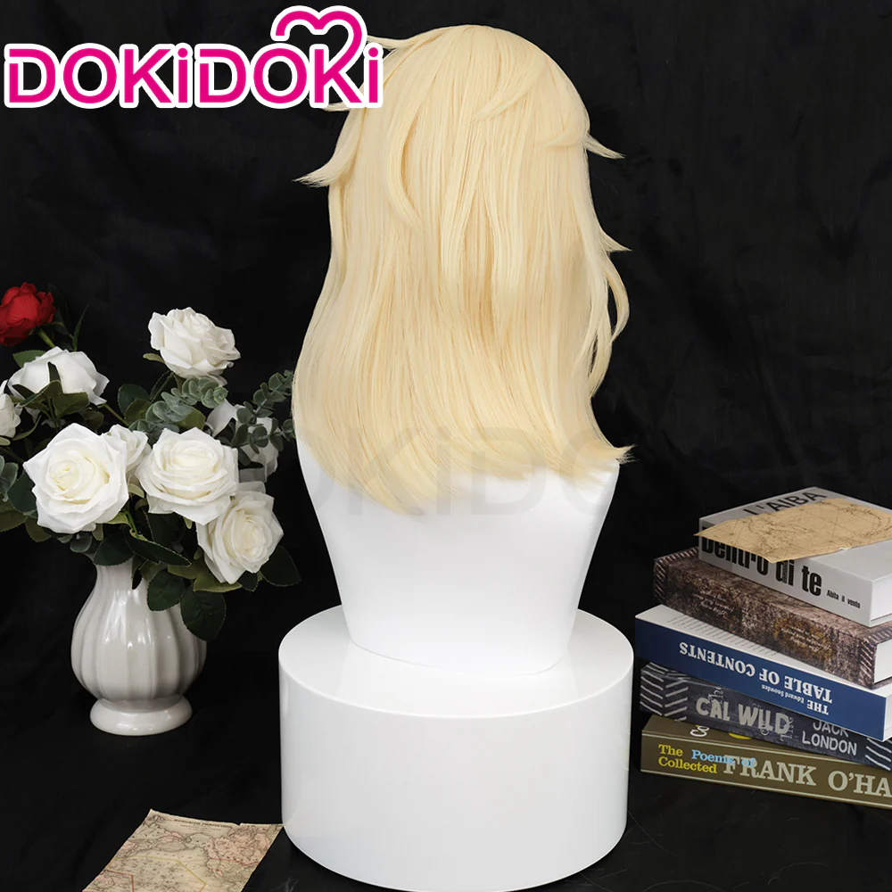 【Ready For Ship】DokiDoki Game Valorant Cosplay Deadlock Wig Long Curly Yellow Hair - Image 4