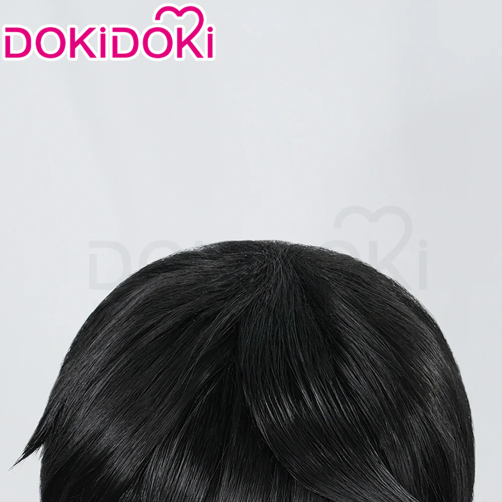 DokiDoki Game Valorant Cosplay Iso Wig Short Straight Black Hair - Image 4
