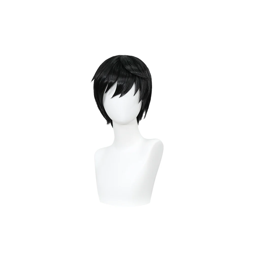DokiDoki Game Valorant Cosplay Iso Wig Short Straight Black Hair - Image 5