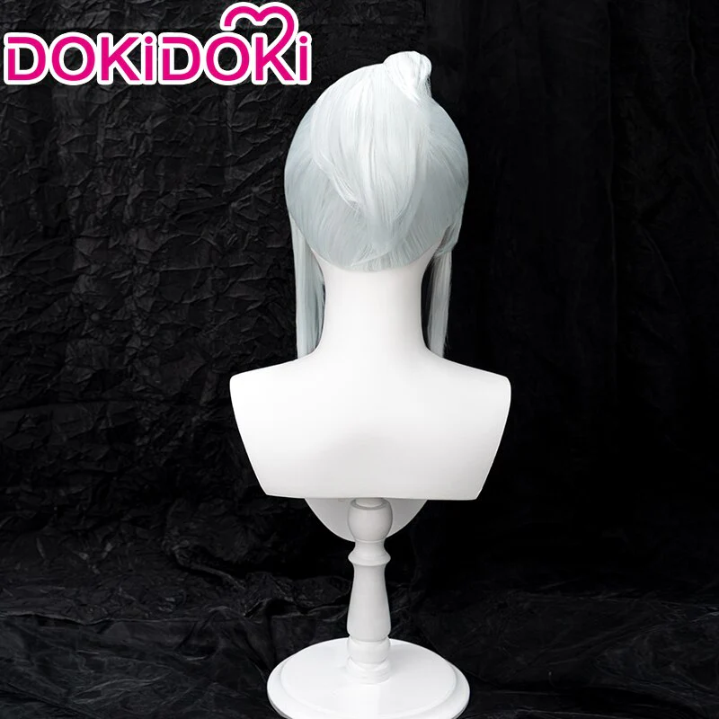 【Ready For Ship】DokiDoki Game Valorant Cosplay Jett Cosplay Wig White Hair VALORANT - Image 3