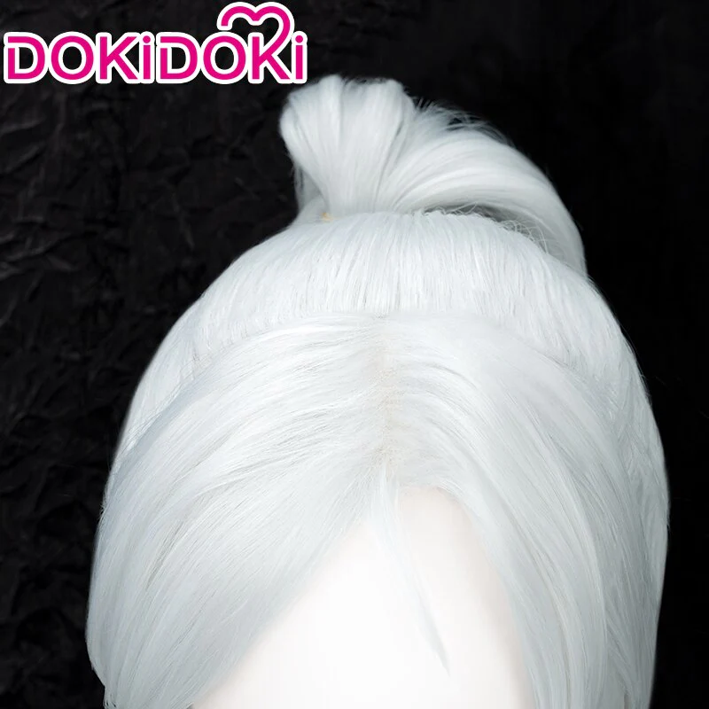 【Ready For Ship】DokiDoki Game Valorant Cosplay Jett Cosplay Wig White Hair VALORANT - Image 4