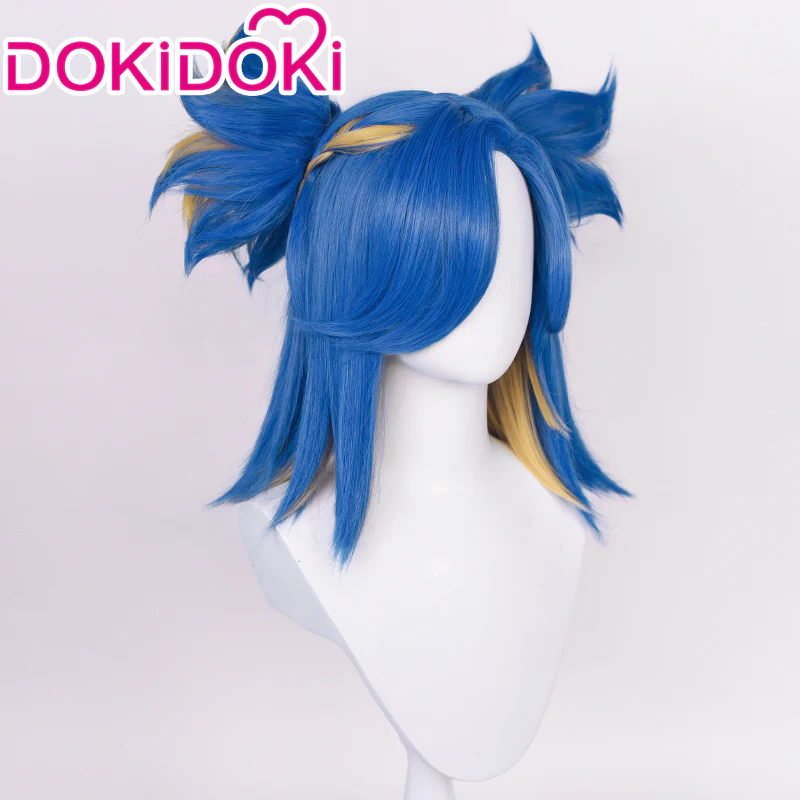 DokiDoki Game Valorant Cosplay Neon Cosplay Wig Blue Yellow - Image 3