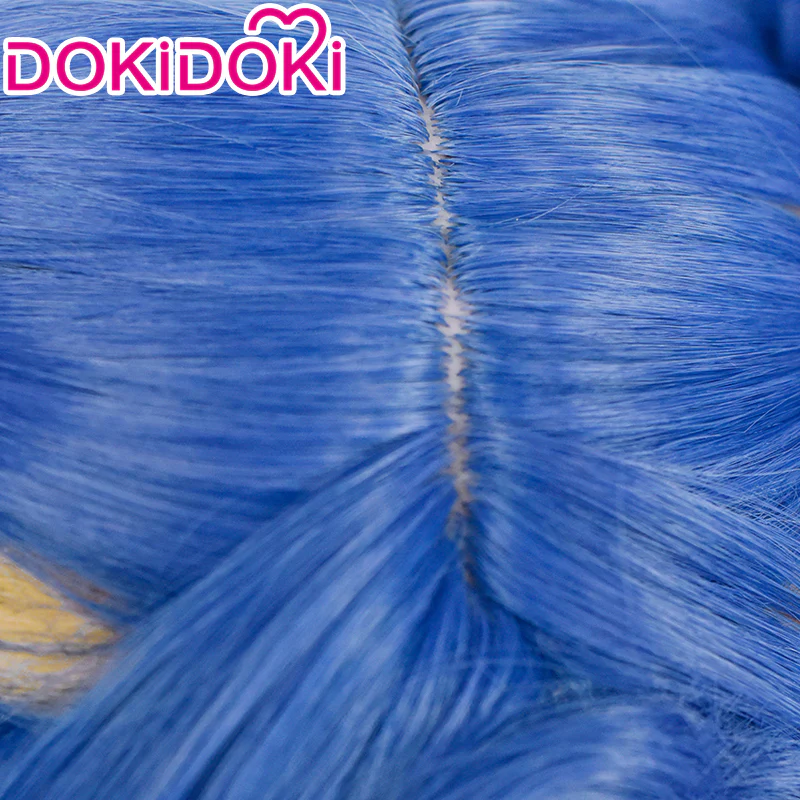 DokiDoki Game Valorant Cosplay Neon Cosplay Wig Blue Yellow - Image 4