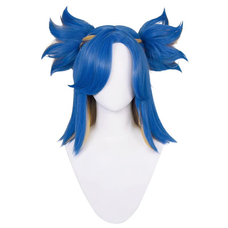 DokiDoki Game Valorant Cosplay Neon Cosplay Wig Blue Yellow - Image 5