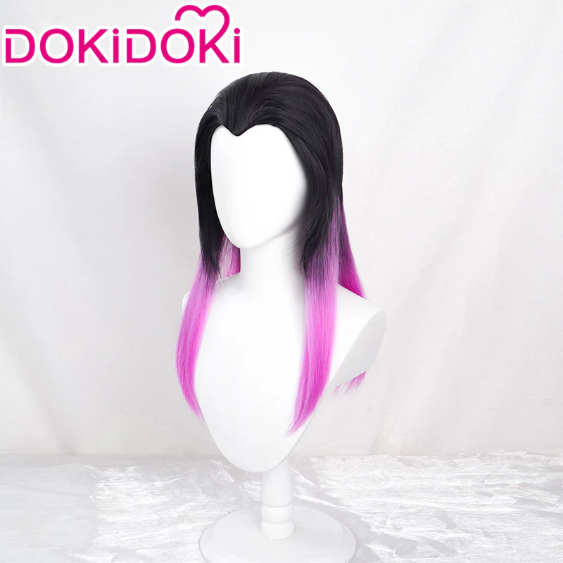 【Ready For Ship】DokiDoki Game Valorant Cosplay Reyna Wig Long Straight Black & Purple Wig - Image 2