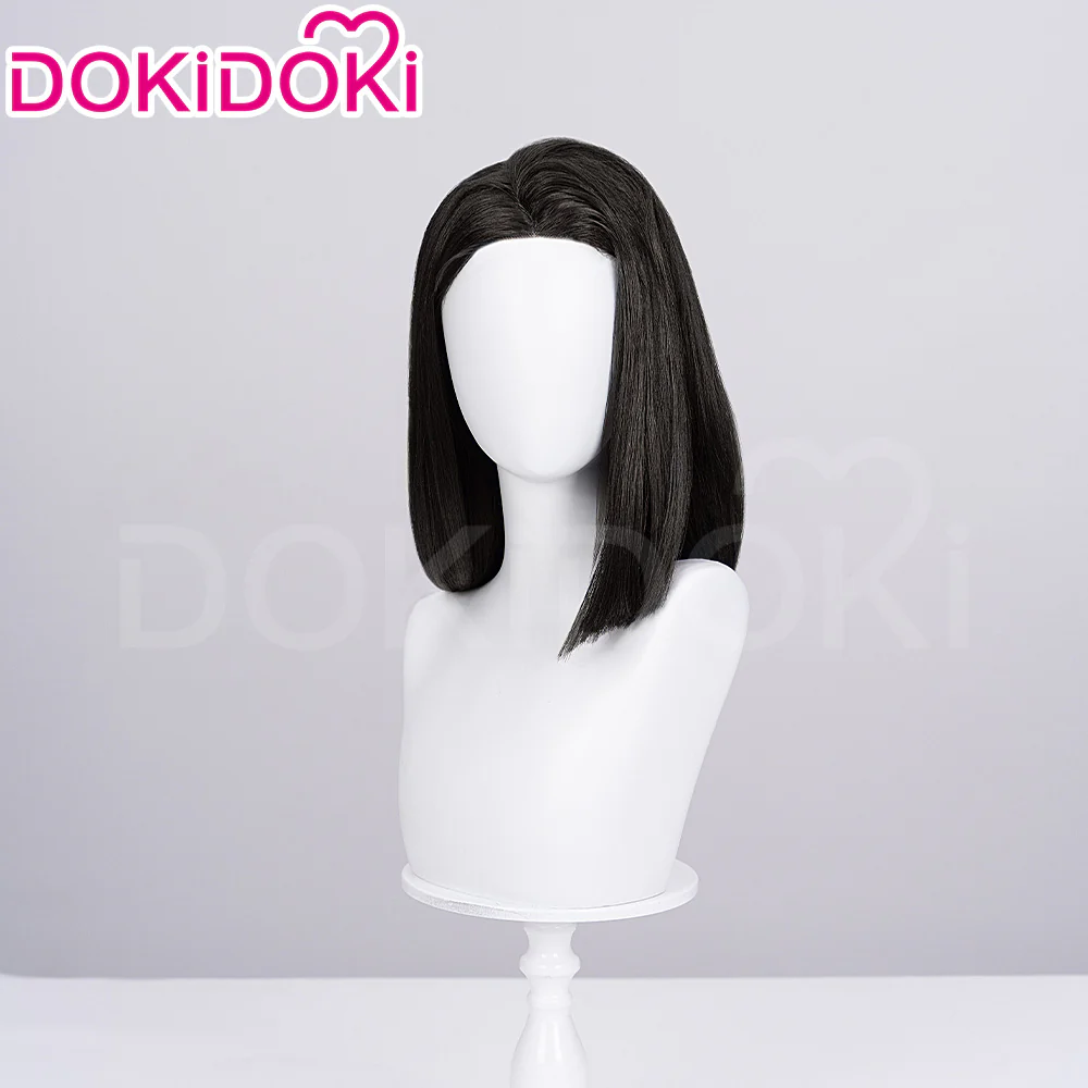 【Ready For Ship】DokiDoki Game Wig Cosplay Straight Black Wig Female - Image 2