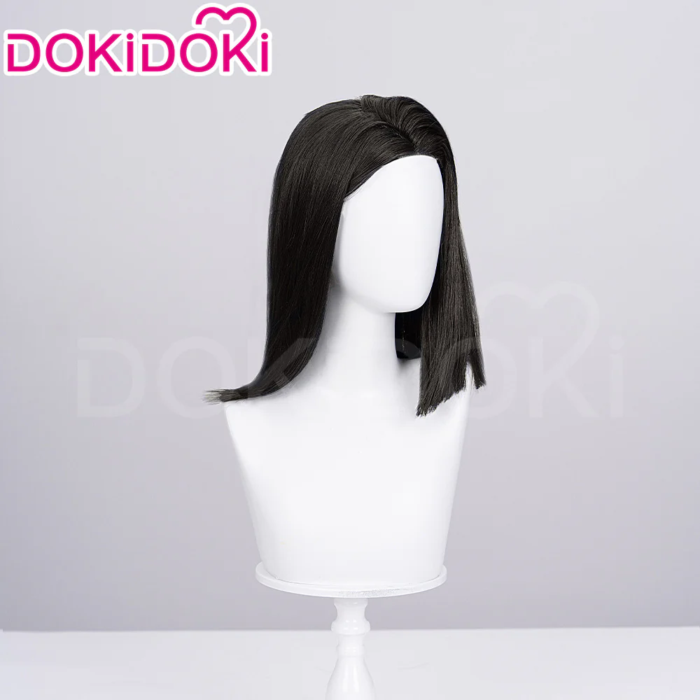 【Ready For Ship】DokiDoki Game Wig Cosplay Straight Black Wig Female - Image 4